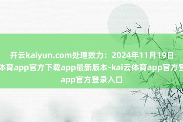开云kaiyun.com处理效力：2024年11月19日-kai云体育app官方下载app最新版本-kai云体育app官方登录入口