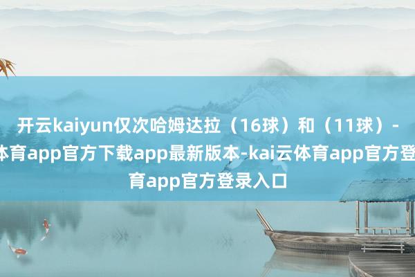 开云kaiyun仅次哈姆达拉（16球）和（11球）-kai云体育app官方下载app最新版本-kai云体育app官方登录入口