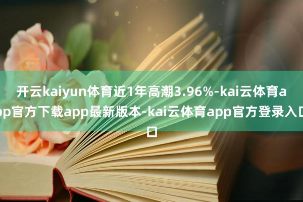 开云kaiyun体育近1年高潮3.96%-kai云体育app官方下载app最新版本-kai云体育app官方登录入口