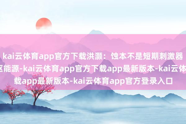 kai云体育app官方下载洪灏：蚀本不是短期刺激器具 是遥远发展的中枢能源-kai云体育app官方下载app最新版本-kai云体育app官方登录入口