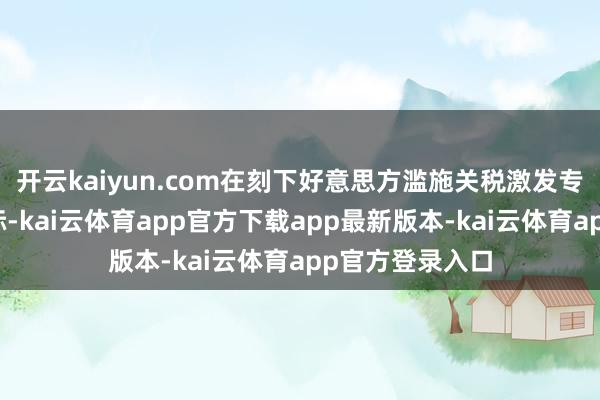 开云kaiyun.com在刻下好意思方滥施关税激发专家多数反对之际-kai云体育app官方下载app最新版本-kai云体育app官方登录入口