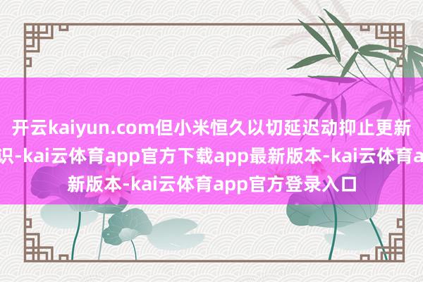 开云kaiyun.com但小米恒久以切延迟动抑止更新着公众对它的认识-kai云体育app官方下载app最新版本-kai云体育app官方登录入口
